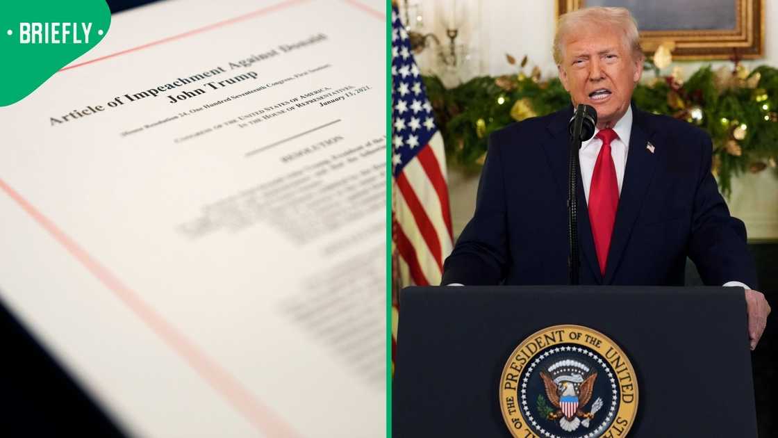 US President Donald Trump warned that he could be impeached US President Donald Trump warned that he could be impeached