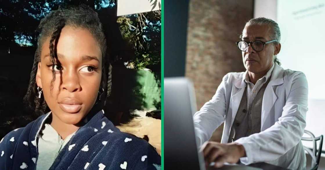 Student and a professor. Student and a professor.