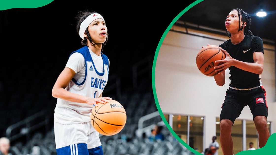 Romelo Montez Hill playing basketball Romelo Montez Hill playing basketball