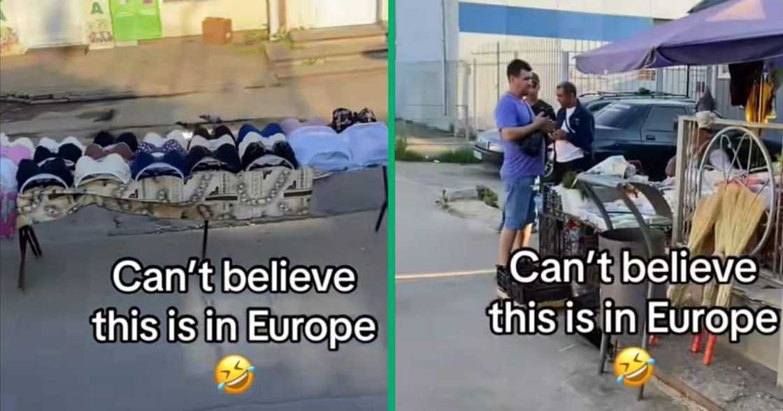 A market in Europe looks like one in Africa. A market in Europe looks like one in Africa.