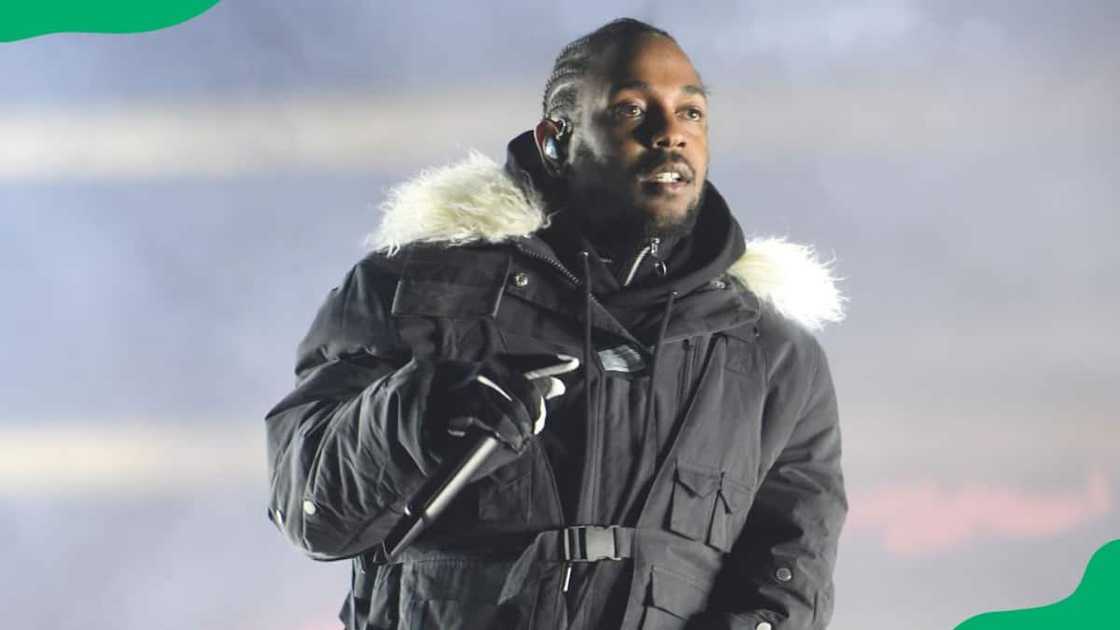 Kendrick Lamar performing at the Centennial Olympic Park Kendrick Lamar performing at the Centennial Olympic Park