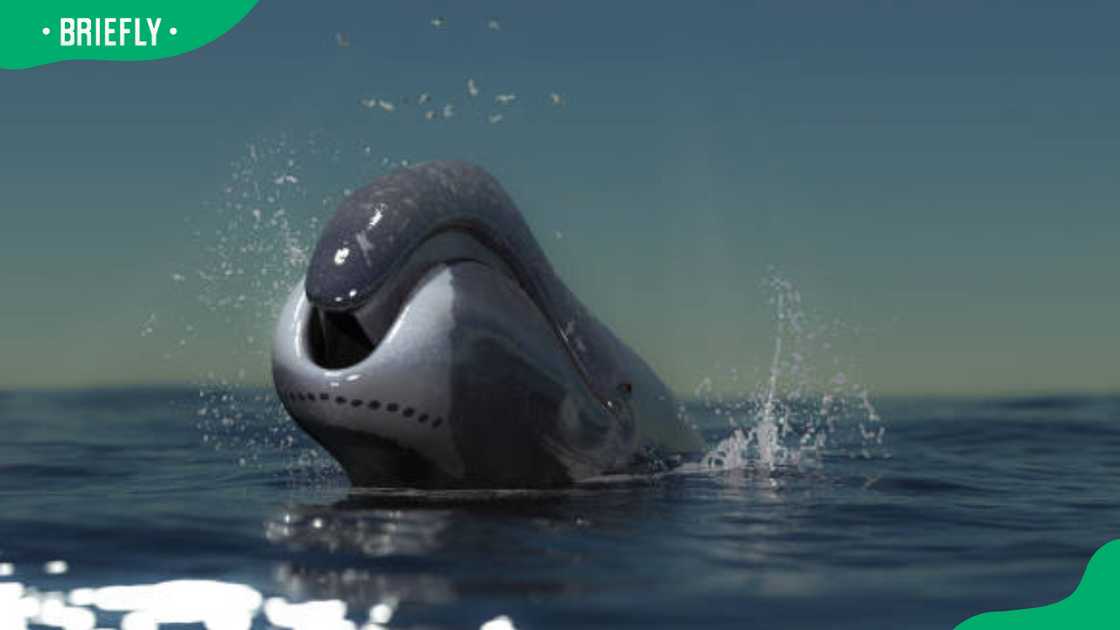 A bowhead whale A bowhead whale