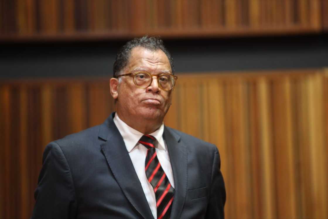 Danny Jordaan at Palm Ridge Magistrate's Court on 13 November 2024 Danny Jordaan at Palm Ridge Magistrate's Court on 13 November 2024