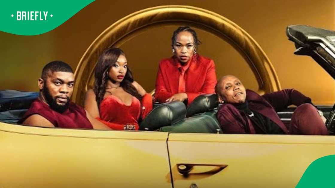 Sindi Dlathu, S'dumo Mtshali and 'The Four of Us' cast leaves fans in stitches with hilarious video Sindi Dlathu, S'dumo Mtshali and 'The Four of Us' cast leaves fans in stitches with hilarious video