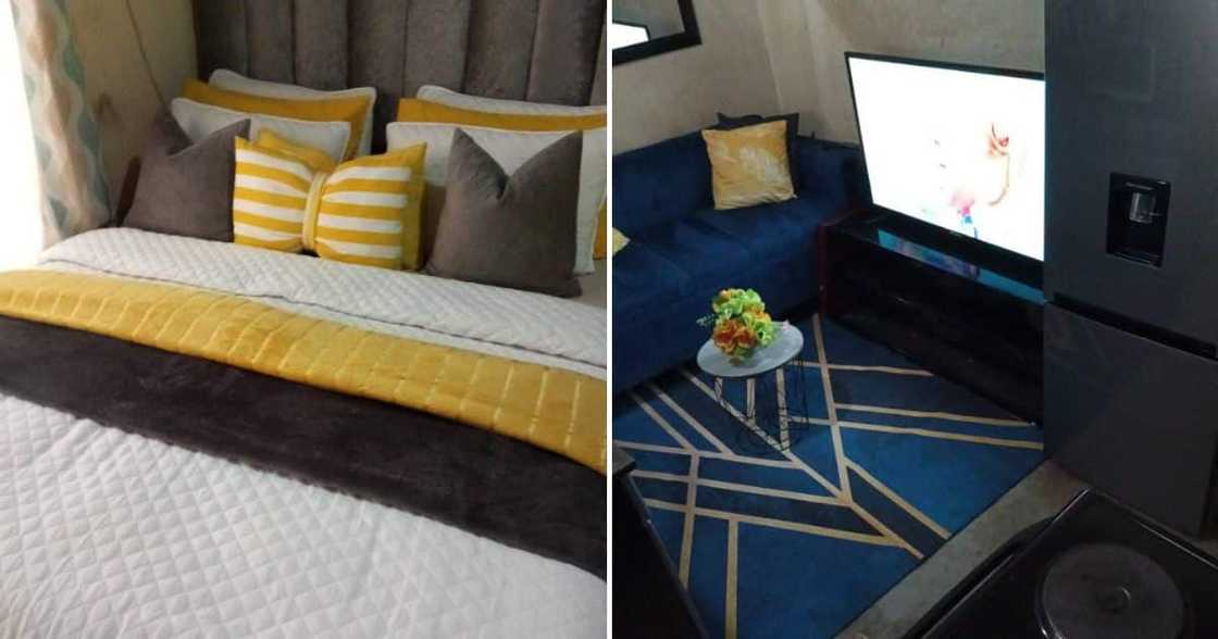Woman shows off 1 room Woman shows off 1 room