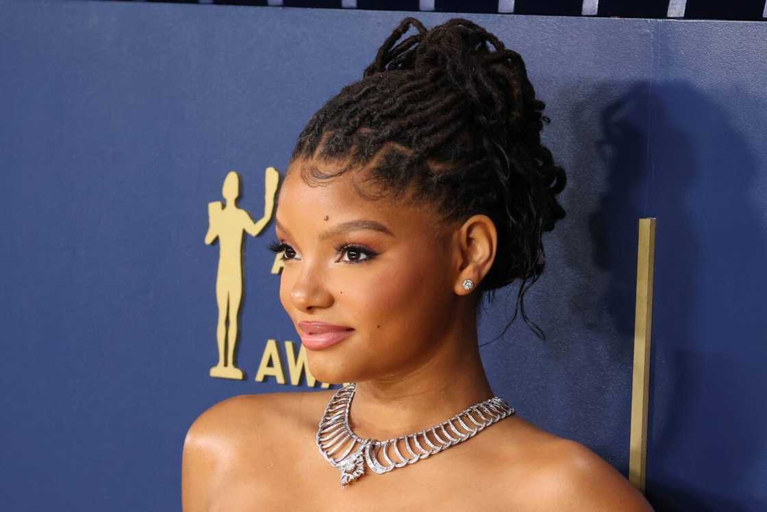 Halle Bailey during the SAG Awards Halle Bailey during the SAG Awards