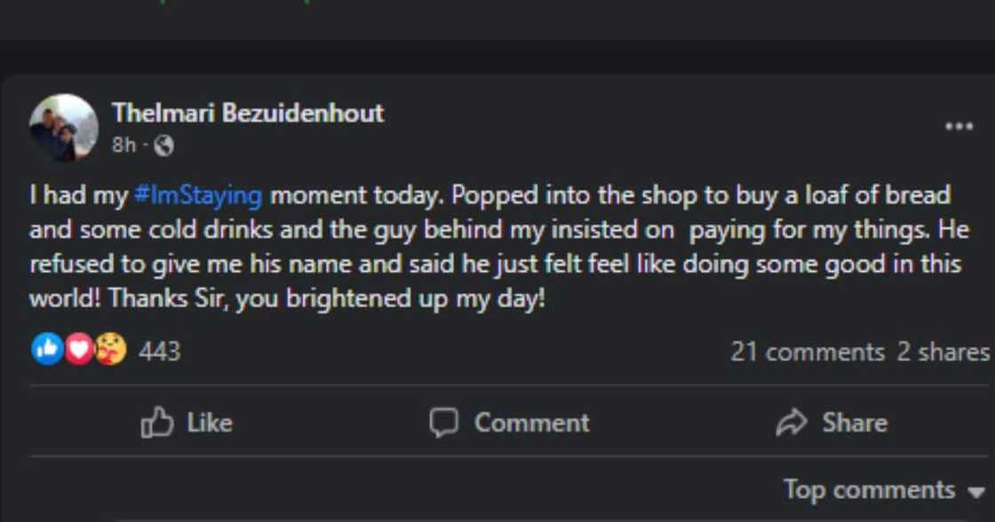 Thelmari Facebook Screenshot Thelmari Facebook Screenshot