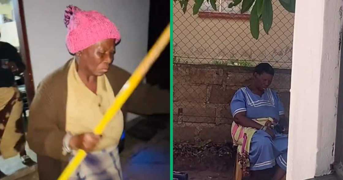 A gogo faced the consequences of dancing hard in her elderly age. A gogo faced the consequences of dancing hard in her elderly age.