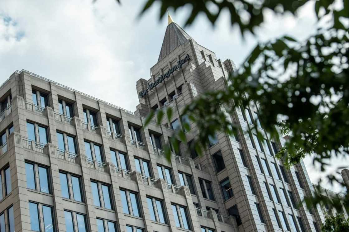 Hundreds of employees at the Washington Post, whose headquarter building in the US capital is shown here, are on strike over pay, remote work and other conditions