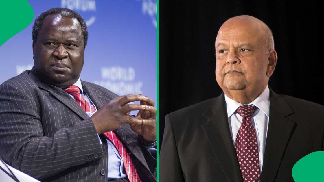 Two of South Africa's prominent politicians, Tito Mboweni and Pravin Gordhan