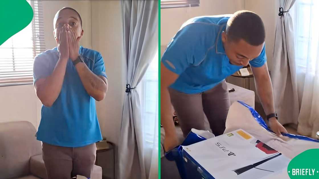 A man was stunned by his PlayStation 5 gift A man was stunned by his PlayStation 5 gift