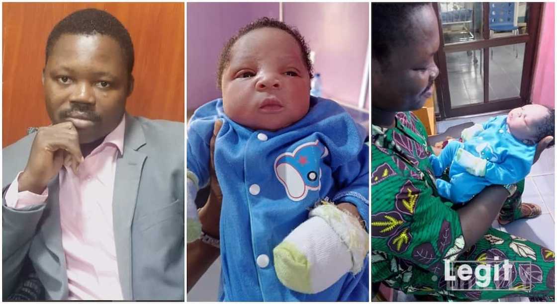Sampson Olubode, a resident of Ipaja Command, Lagos, clutching his baby with joy. Sampson Olubode, a resident of Ipaja Command, Lagos, clutching his baby with joy.
