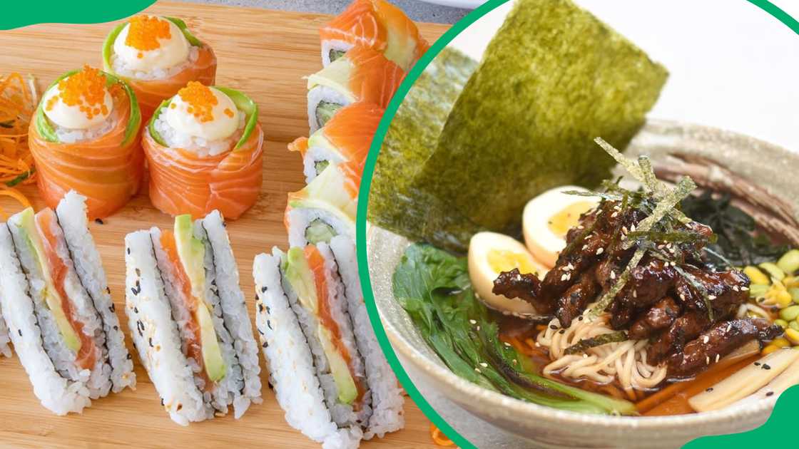Summer platter (L). Ramen (R)