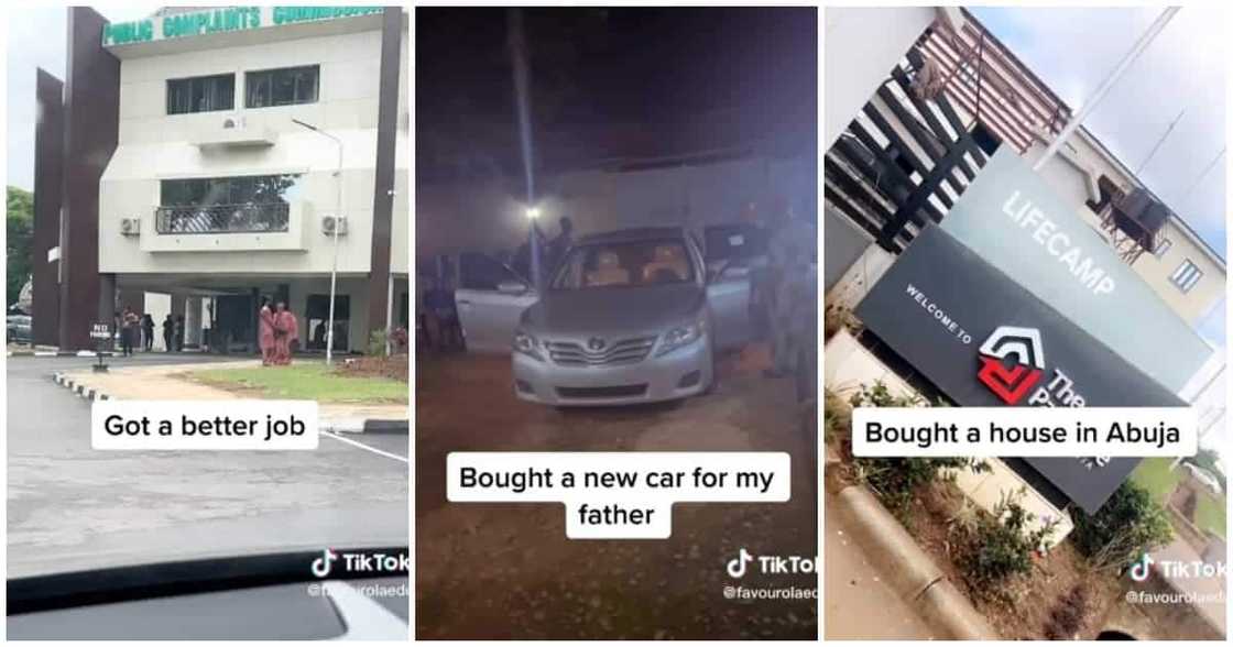 A young woman is over the moon about everything she has achieved in life after buying her dad a car and bagging a new job and home A young woman is over the moon about everything she has achieved in life after buying her dad a car and bagging a new job and home