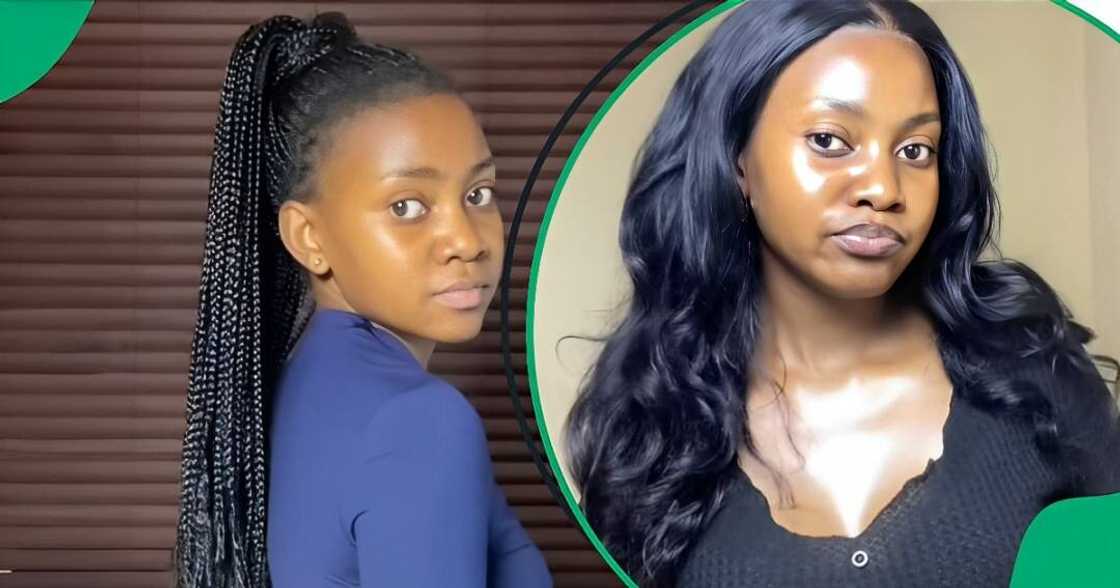 A TikTok video shows a woman unveiling her modest look. A TikTok video shows a woman unveiling her modest look.