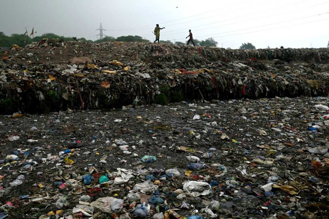 Many waterways in India are heavily polluted with plastic waste Many waterways in India are heavily polluted with plastic waste