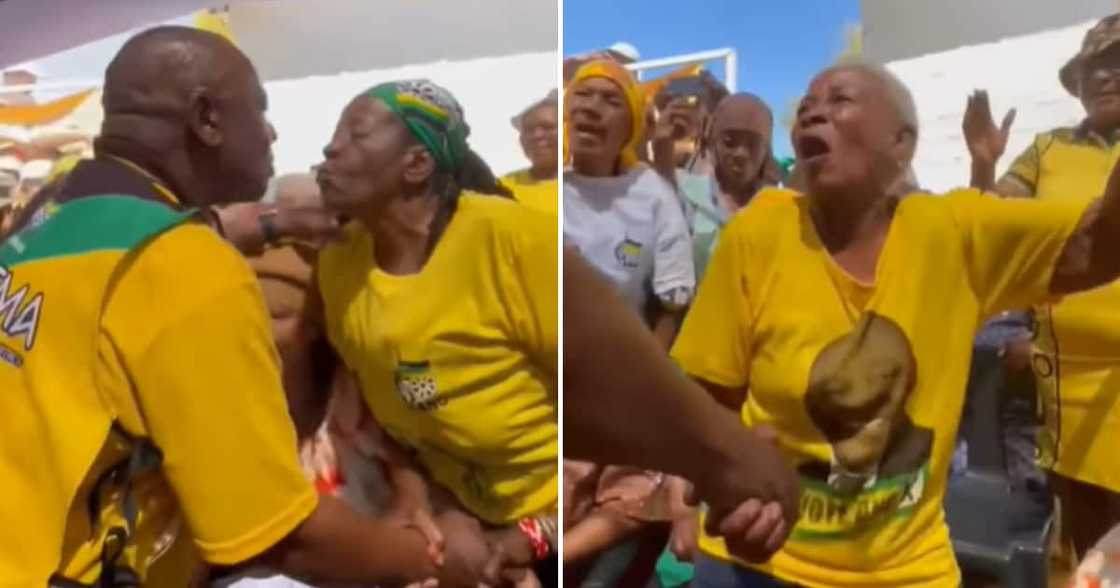 President Cyril Ramaphosa and the gogos President Cyril Ramaphosa and the gogos