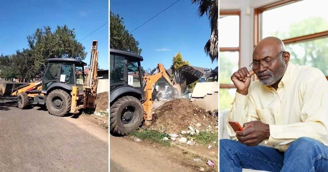 Mzansi, Municipal Worker, Destroying Private Property, Illegal Structures, SA, WItbank Mzansi, Municipal Worker, Destroying Private Property, Illegal Structures, SA, WItbank