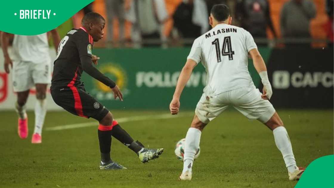 Orlando Pirates were held by Pyramids FC at the FNB Stadium in the CAF Champions League semi-final first leg. Orlando Pirates were held by Pyramids FC at the FNB Stadium in the CAF Champions League semi-final first leg.