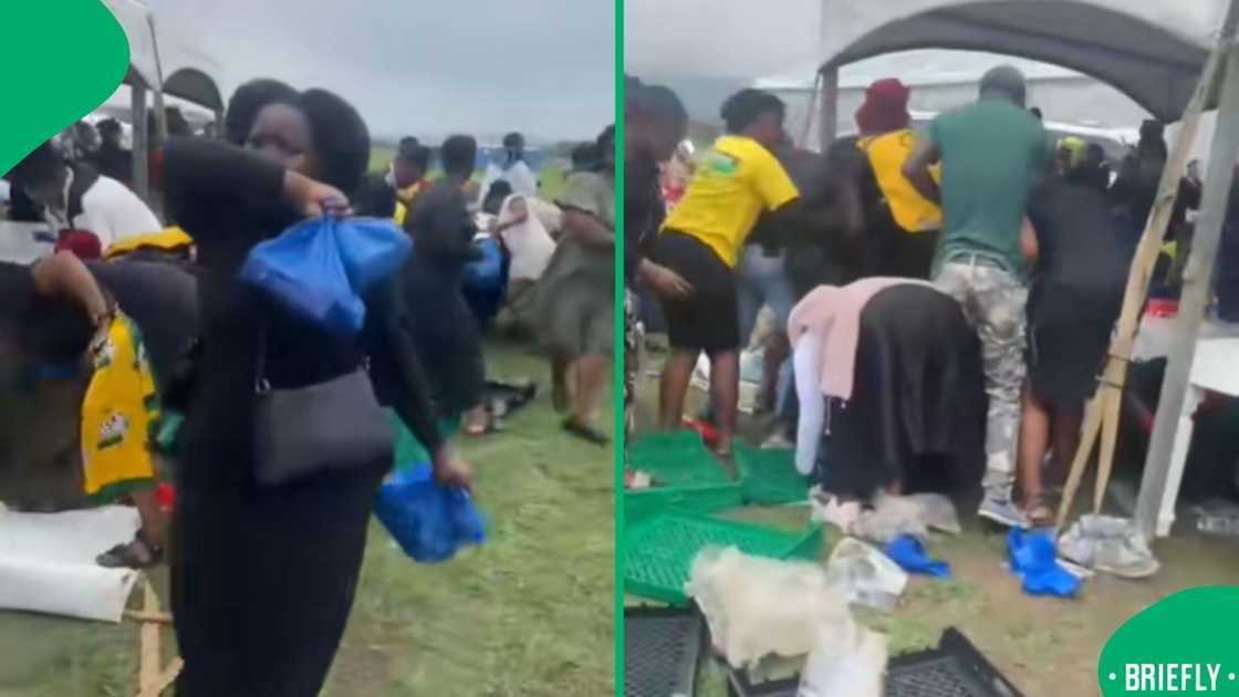 A scene from Nathi Mthethwa’s funeral where mourners gathered to pay their respects