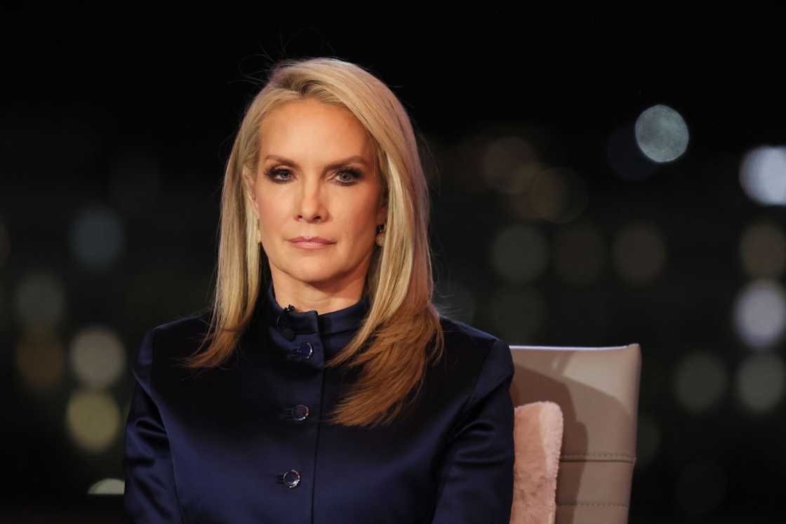 Dana Perino in a navy blue outfit during the Fox News Special Dana Perino in a navy blue outfit during the Fox News Special