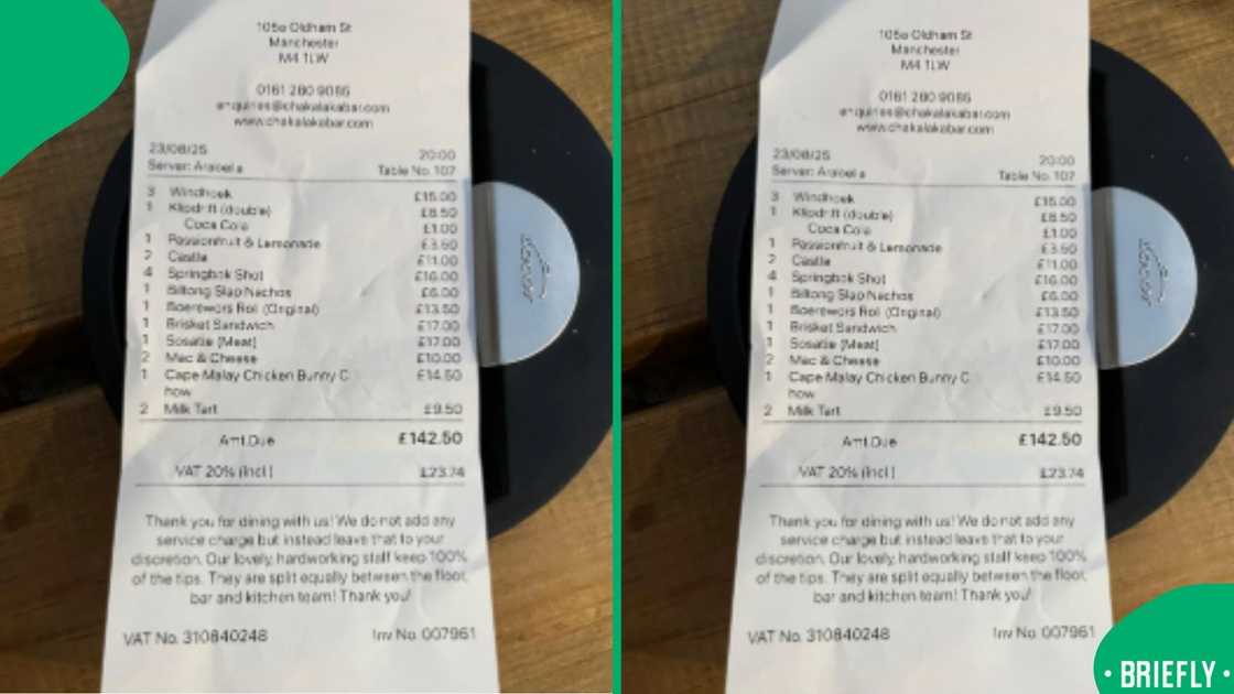 A Reddit user’s post about a costly bill at a South African-themed restaurant in Manchester sparked discussion online A Reddit user’s post about a costly bill at a South African-themed restaurant in Manchester sparked discussion online
