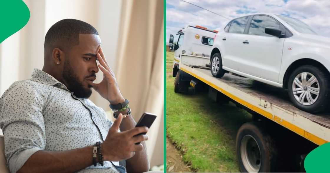 A car being repossessed by the bank stunned Mzansi A car being repossessed by the bank stunned Mzansi