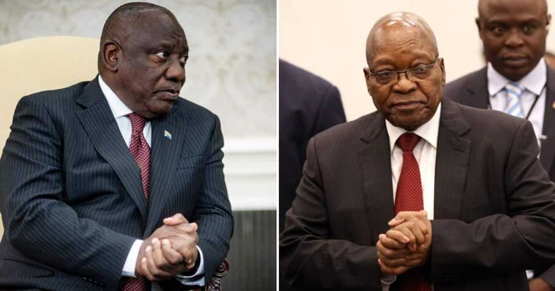President Cyril Ramaphosa and former president Jacob Zuma President Cyril Ramaphosa and former president Jacob Zuma