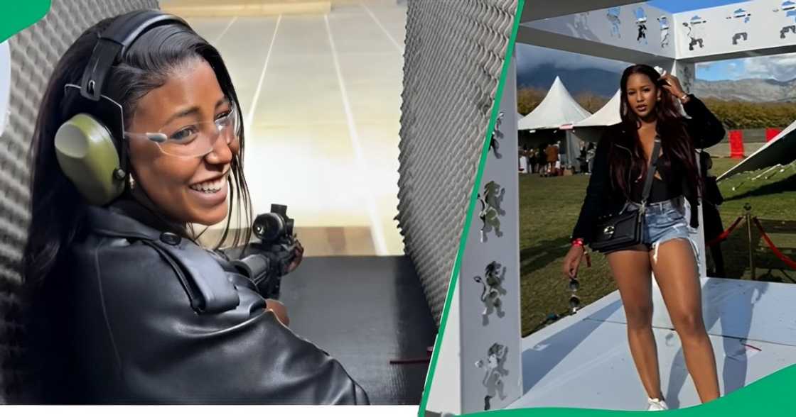 Lady impresses Mzansi with shooting range experience Lady impresses Mzansi with shooting range experience
