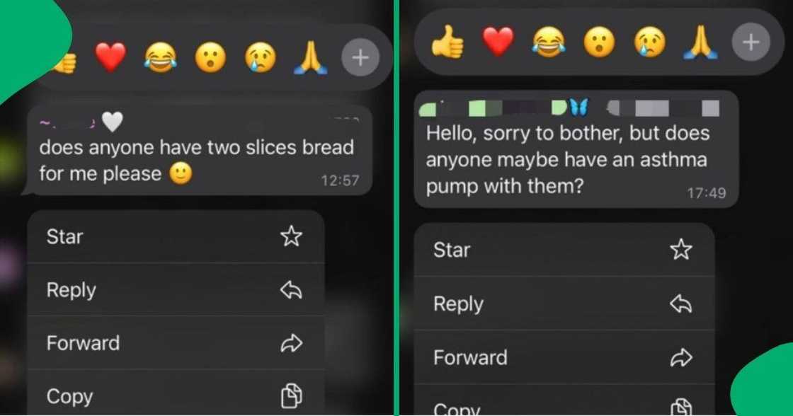 Woman shares screenshots of her apartment complex's WhatsApp group messages. Woman shares screenshots of her apartment complex's WhatsApp group messages.