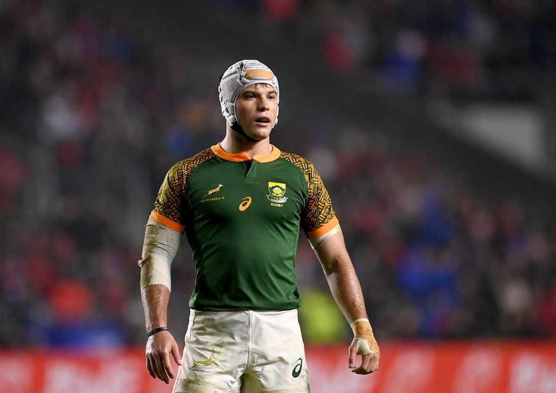 Henco during the match between Munster and South Africa Select XV at Páirc Ui Chaoimh in Cork in November 2022 Henco during the match between Munster and South Africa Select XV at Páirc Ui Chaoimh in Cork in November 2022