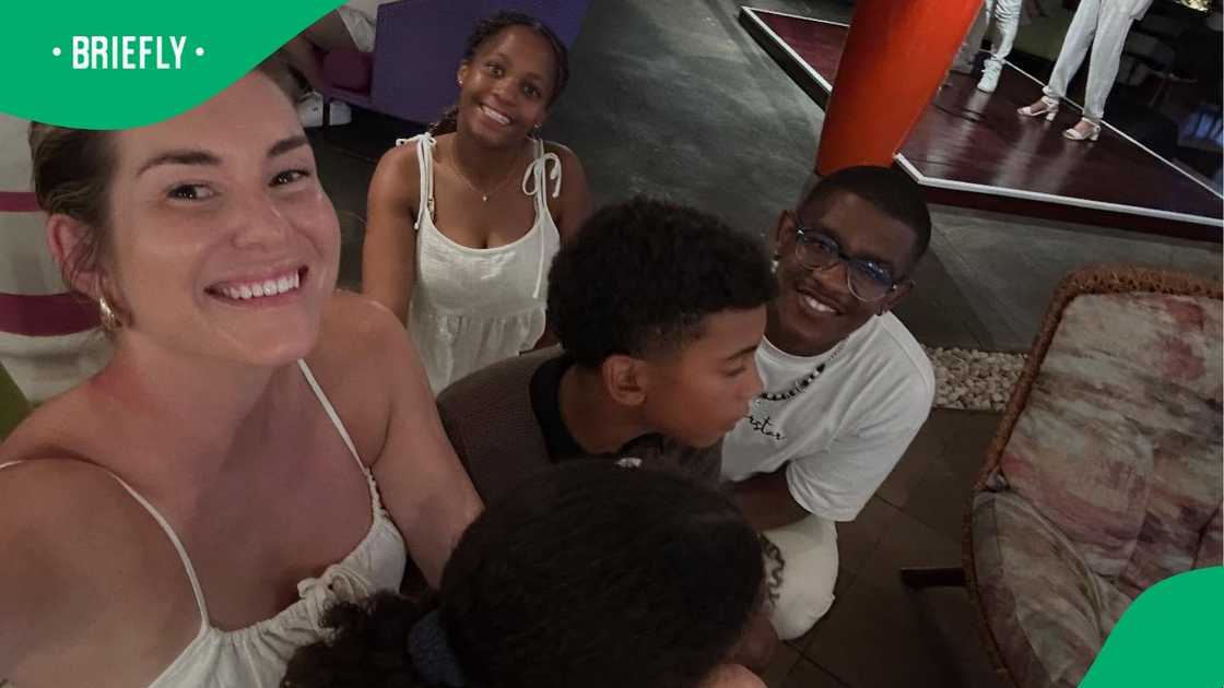 Rachel Kolisi shared a picture of her family on holiday. Rachel Kolisi shared a picture of her family on holiday.