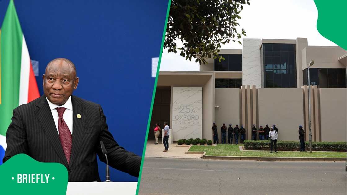 President Cyril Ramaphosa was found outside Hangwani Maumela's house