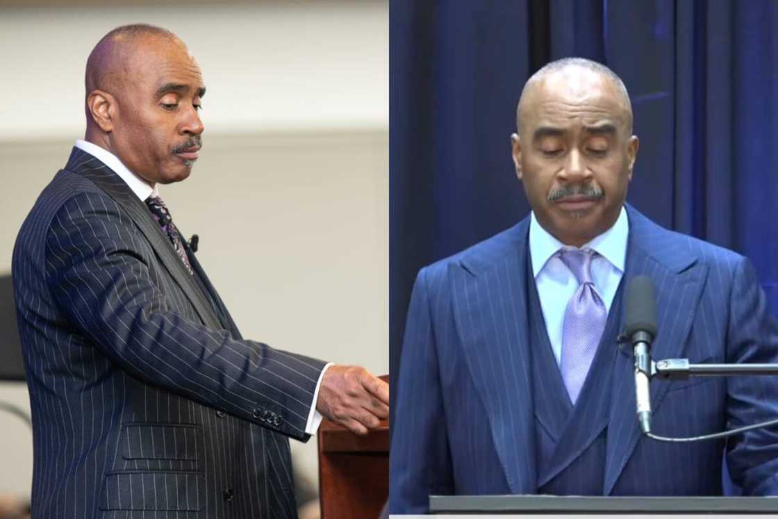 Pastor Gino ministering to his congregation Pastor Gino ministering to his congregation