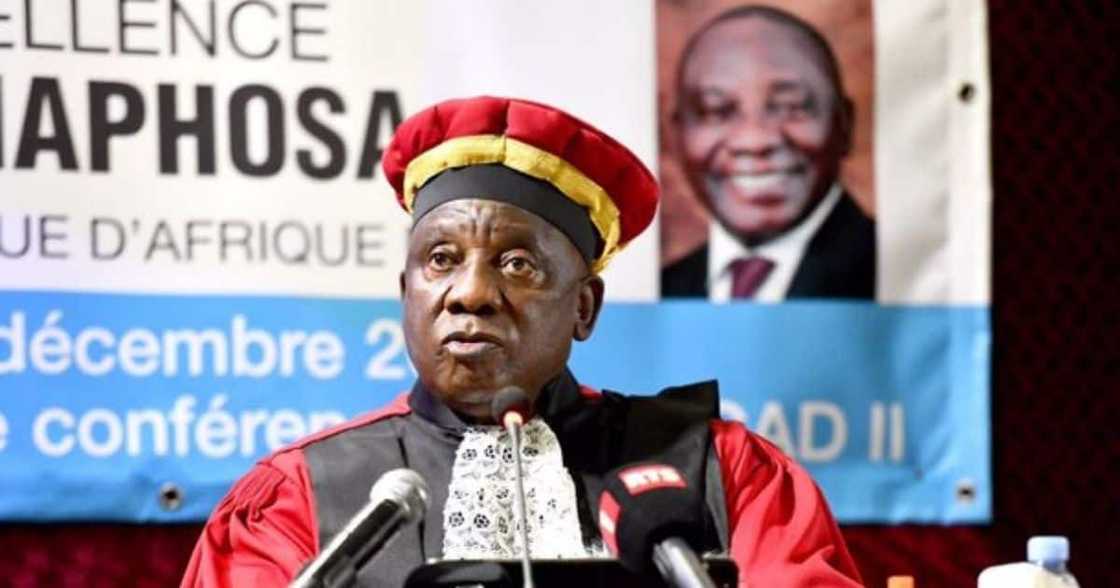 President, Cyril Ramaphosa, Follows, Nelson Mandela, Honoured, With a Degree, in Senegal