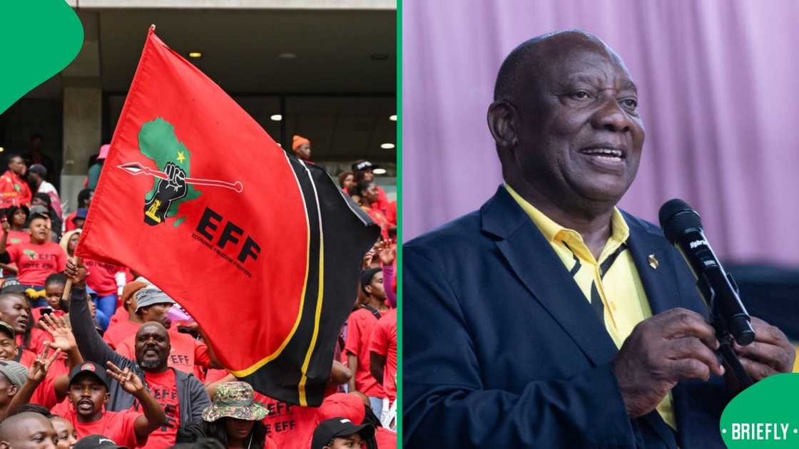 The Economic Freedom Fighters opposed Cyril Ramaphosa's signing of the Expropriation Bill into law