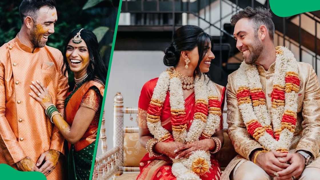 Glenn Maxwell and Vini Raman during their Indian-themed wedding Glenn Maxwell and Vini Raman during their Indian-themed wedding