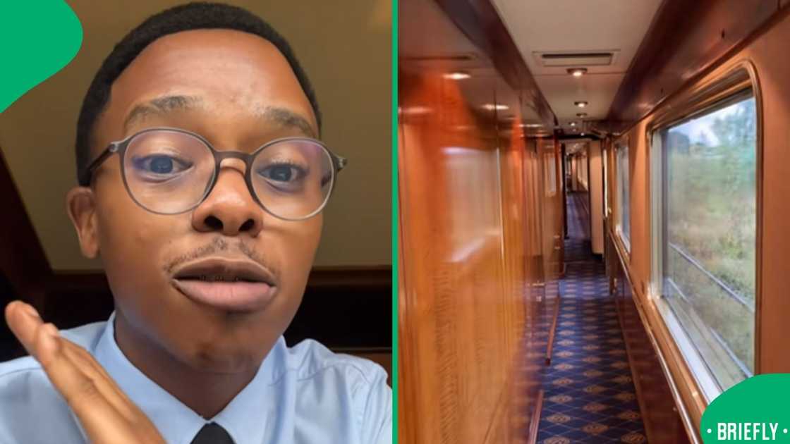 The visual on the right captured the corridors in the blue train The visual on the right captured the corridors in the blue train