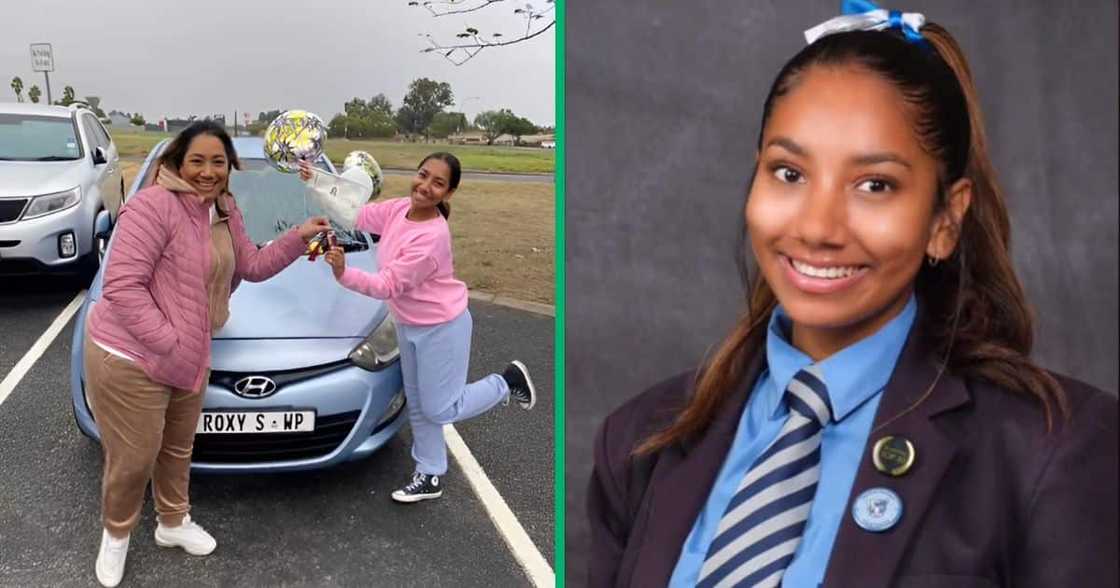 An 18-year-old South African girl named Roxy went viral on TikTok after her mom filmed her driving herself to school An 18-year-old South African girl named Roxy went viral on TikTok after her mom filmed her driving herself to school