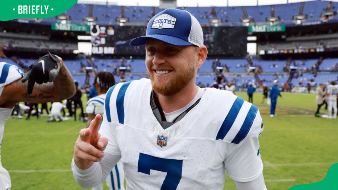 Matt Gay celebrating at M&T Bank Stadium