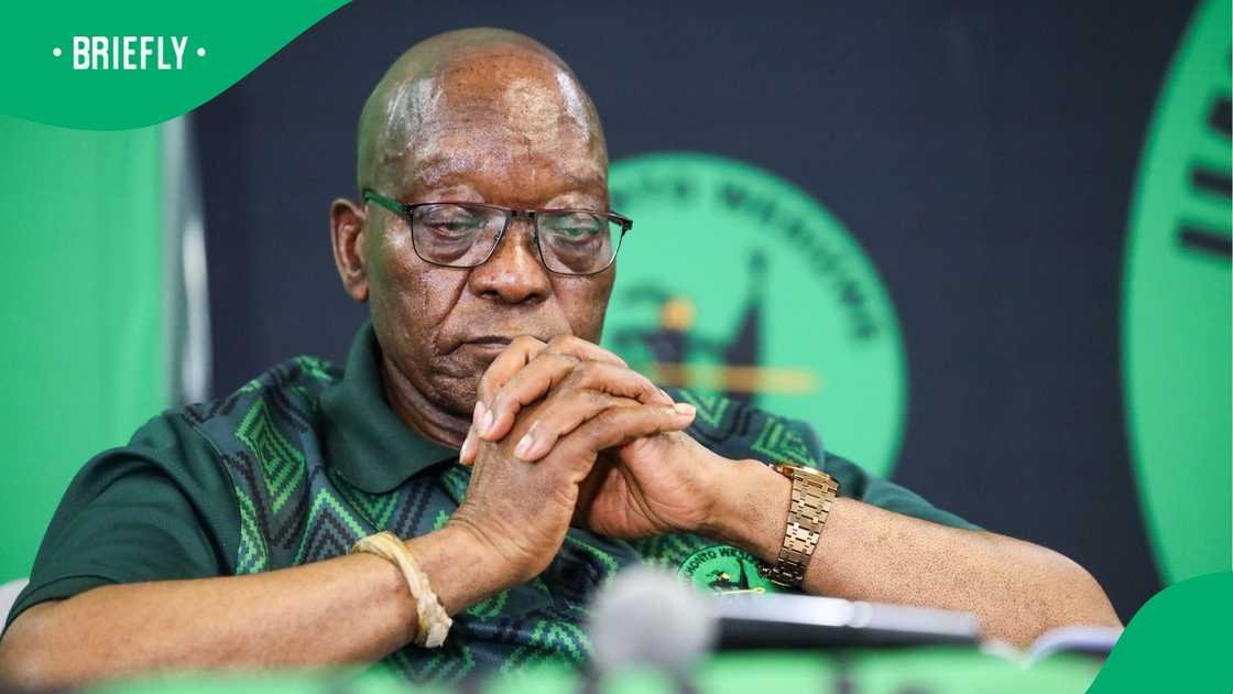 Jacob Zuma is concerned about MK Party members who are fighting for positions. Jacob Zuma is concerned about MK Party members who are fighting for positions.