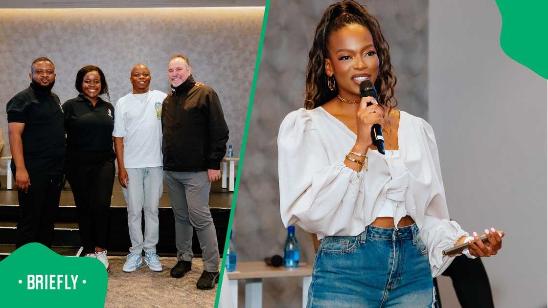 Ayanda MVP bringing the energy at Sun City.
YFM presenter & DJ in her element, alongside the Homecoming Team and Sun City Team — where culture, music, and moments collide.