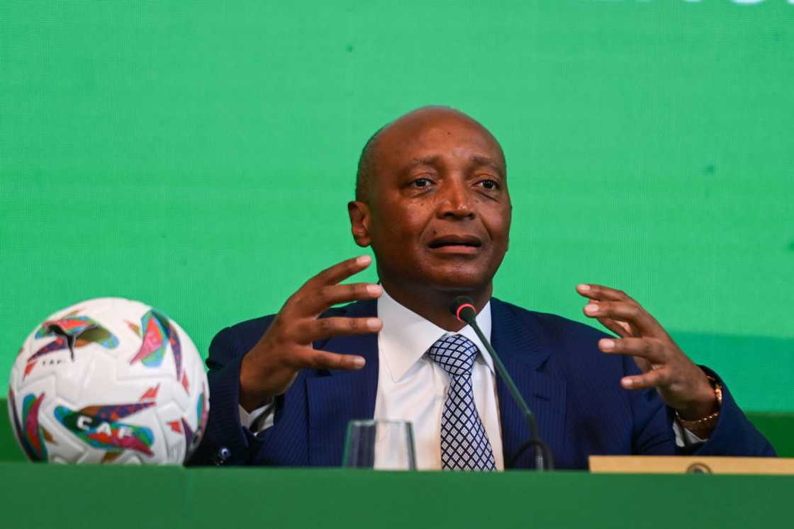 Patrice Motsepe speaking during a press conference