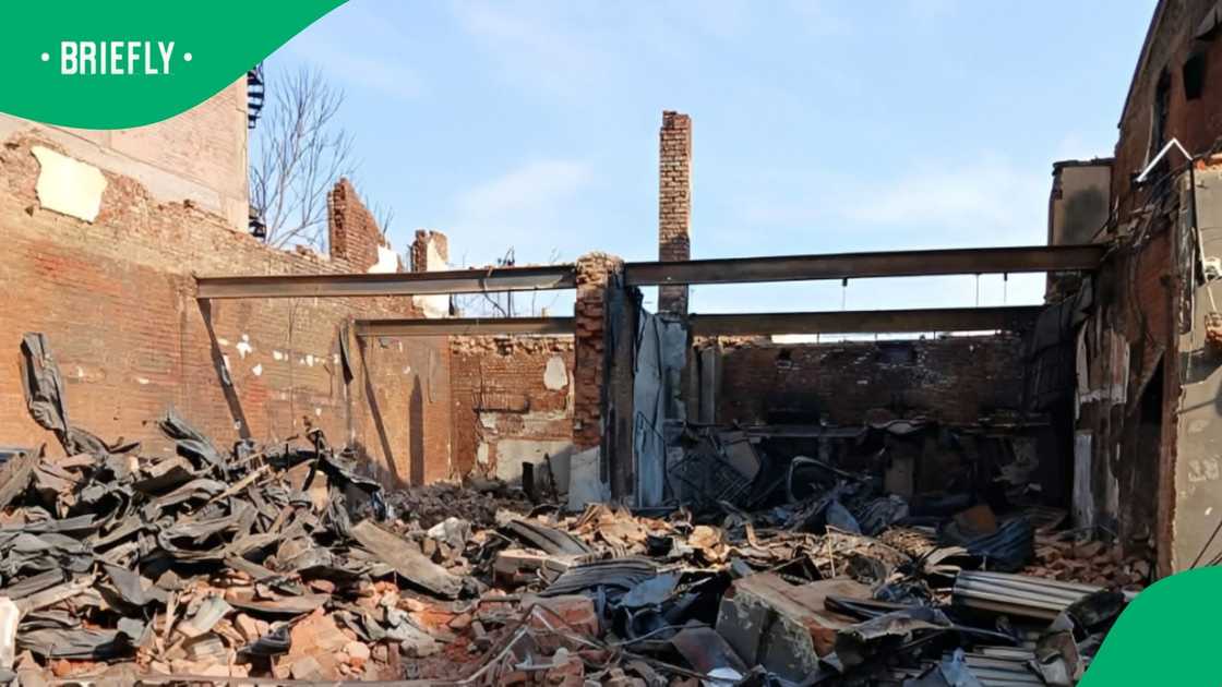 A search dog found human remains after the South African Police Service were called to a fire in Bloemfontein