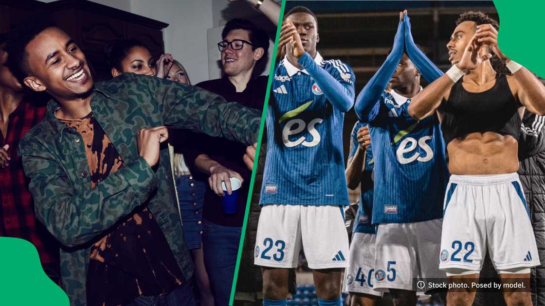 The French club Strasbourg had its players dancing to Mnike, and SA was all for it.