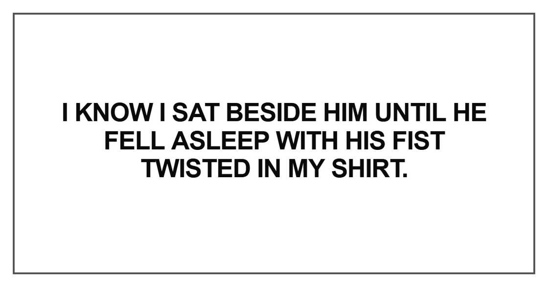 I know I sat beside him