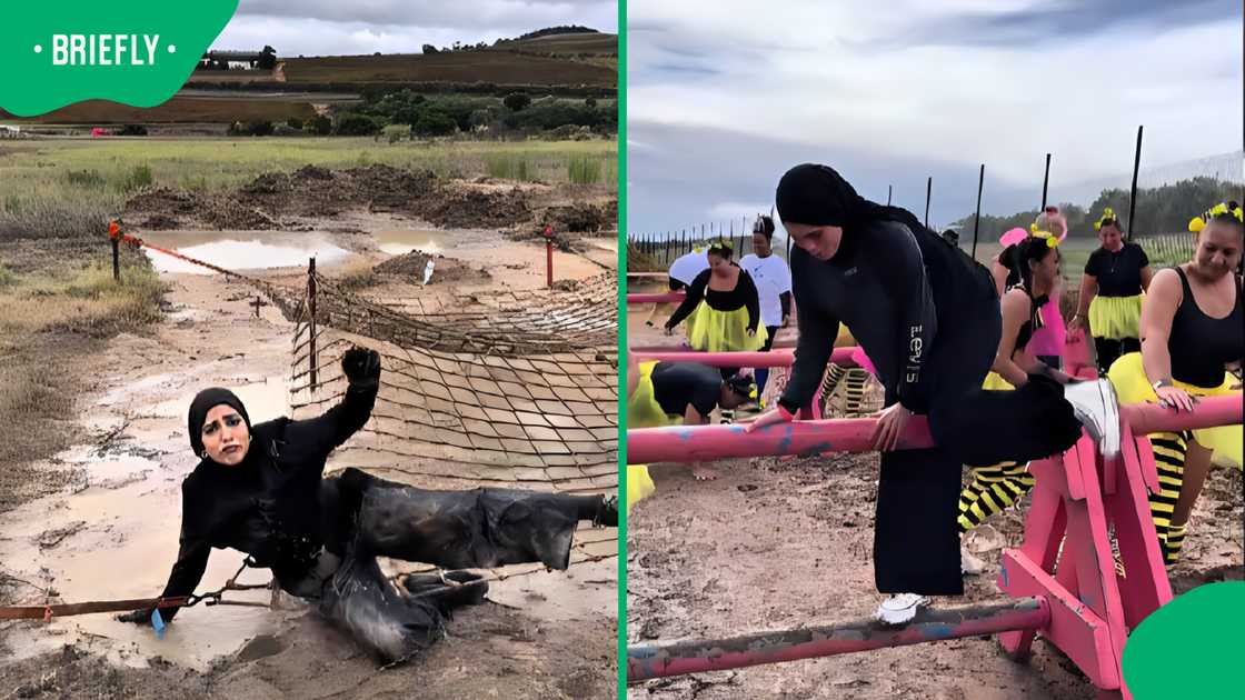 TikToker vlogs Muddy Princess experience in themed mud obstacles