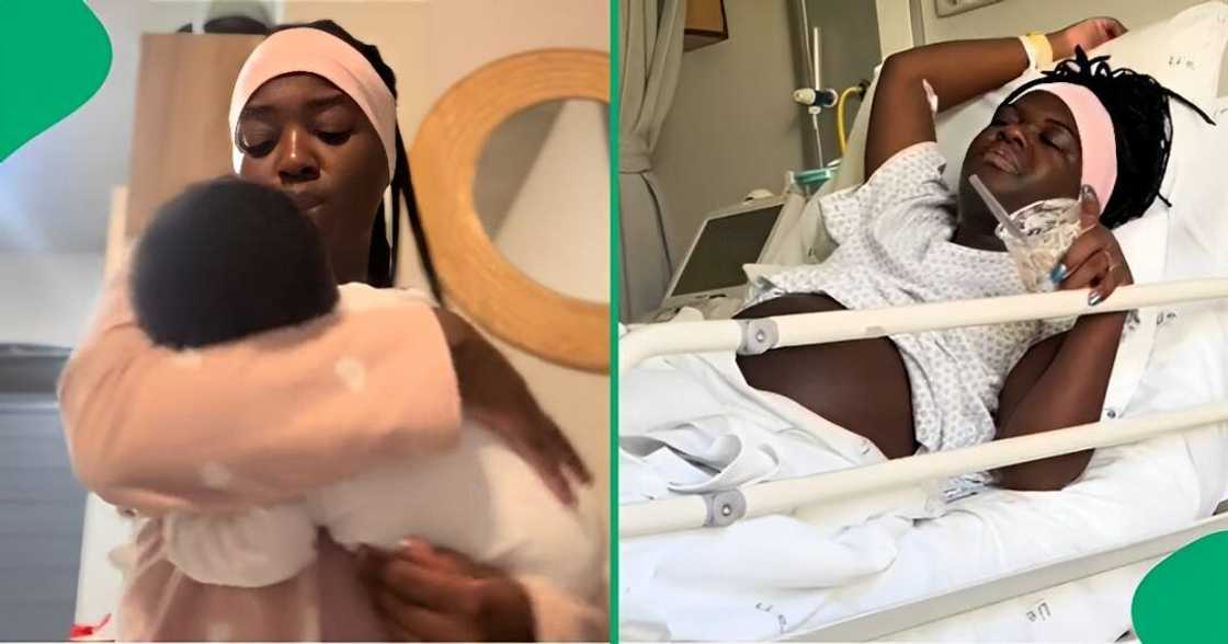 Woman finds out that she is pregnant after stomach infection Woman finds out that she is pregnant after stomach infection