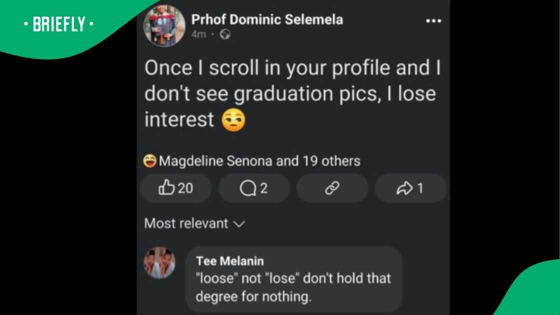 A woman got confused when she tried to correct a man's spelling. A woman got confused when she tried to correct a man's spelling.