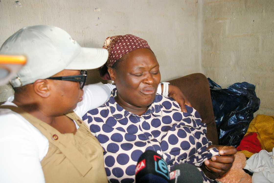 Sagwadi Mathe's mother Kedibone Mathe broke down as she explained how her daughter died Sagwadi Mathe's mother Kedibone Mathe broke down as she explained how her daughter died